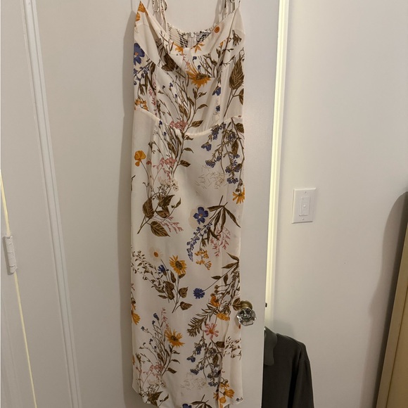 Reformation Cream Floral Mini Dress with Yellow and Purple Accents - Picture 2 of 3